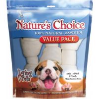 Loving Pet White Knotted Bones, 6-7"