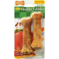 Nylabone Healthy Edibles Longer Lasting Roast Beef Twin Pack Blister Card Petite