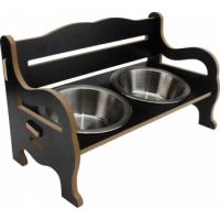 Okutan Cat Bowl Bench Typedouble Holderblack