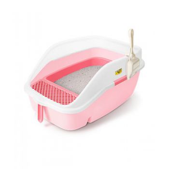  CatIdea Luxury Open Cat Litter Station with Sifter-Pink 