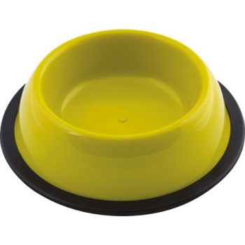  Georplast Silver Antislip Plastic Pet Bowl XL Lime Green  26x6cm 