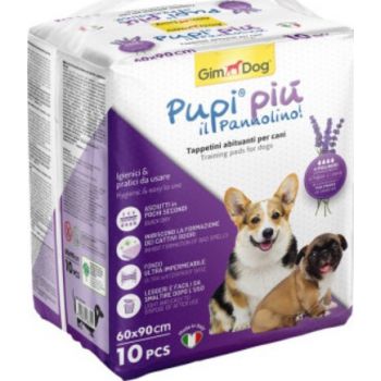  GimDog Pupi Piu Lavender Scent Training Pads for Dogs, 60 x 90 cm - 10 Counts 