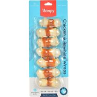 Wanpy CHICKEN JERKY WRAPPED BLEACHED RAWHIDE 2,5 ” 90 g