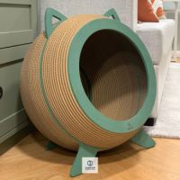 Catosphere (MDF) - Natural Wood - green