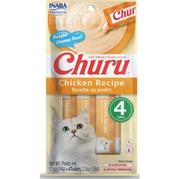  INABA Churu Cat Treats with Vitamin E, Chicken Recipe 4PCS 