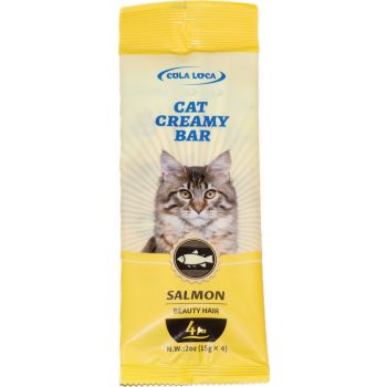  Cola Loca Cat Creamy Bar – Salmon Flavour – Pack of 4 x 15g Tubes 