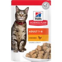 Hills Science Plan Adult Wet Cat Food Chicken Pouches 85g