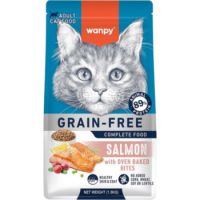 Wanpy Grain Free Complete Food for Adult Cat – Salmon Recipe 1.5kg
