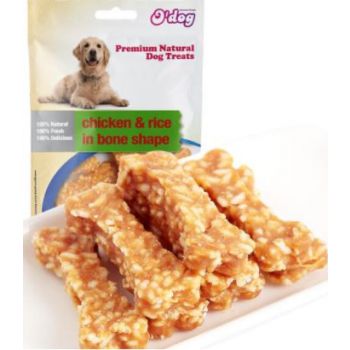  O DOG Treats Chicken And Rice In Bone Shape 100g 