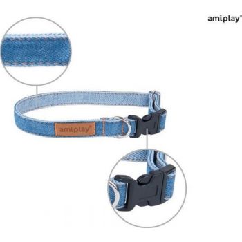  Adjustable  Collar Denim Blue Medium 