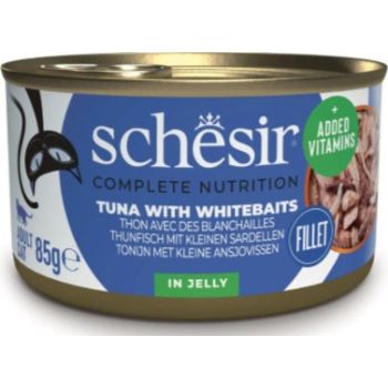  Schesir Cat Can Jelly Tuna With Whitebaits 85g 