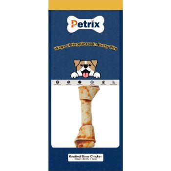  Petrix Knotted Bone Chicken Wrapped 9" - 1 Pcs 