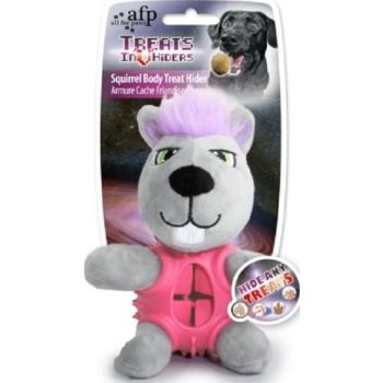  All For Paws Treat In'V'Hiders Squirrel Body Hider Dog Plush Toys 