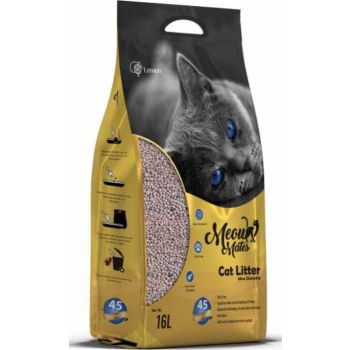  Meow Mates Bentonite Cat Litter - Lemon Scent 16L-10kg 