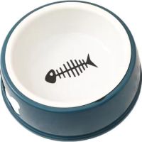 Saas Pet Single Design Bowls In  Blue Color Small