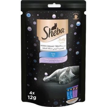  Sheba Melty Tuna Mix Creamy Cat Treats - TUNA/4X12G 
