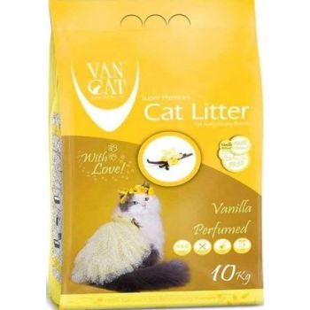  Van Cat White Bentonite Clumping Cat Litter Vanilla 10KG Compact 