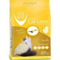 Van Cat White Bentonite Clumping Cat Litter Vanilla 10KG Compact