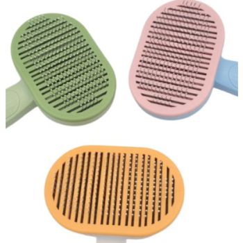  Pet Self Cleaning Comb 18x10x2.5cm Green 