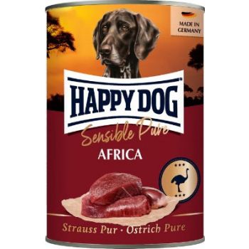  HAPPY DOG WET FOOD STRAUSS PUR (OSTRICH PURE) - 400 GM 