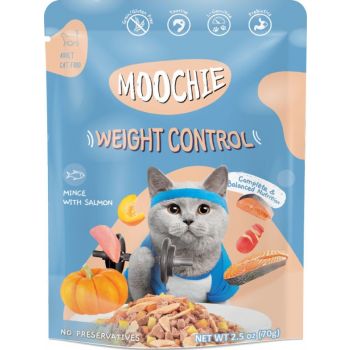  Moochie Cat Food Mince With Salmon - Weight Control 70g 