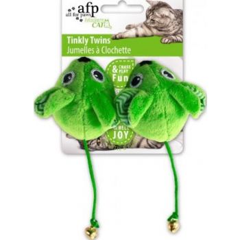 Tinkly Twins Cat Toys Green 6cm 