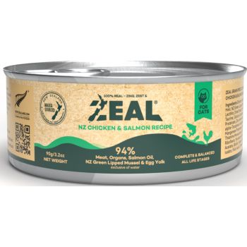  Zeal Grain Free Canned Cat Food 90g – (Chicken & Salmon) 