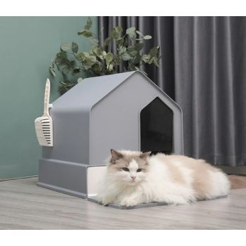  Pado House Cat Litter Box 46*46*44cm- Grey 