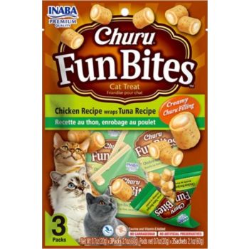  Churu Fun Bites Chicken Wrap Tuna Recipe 3PCS/PK 