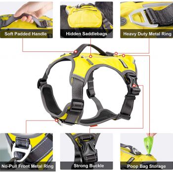  Fida Dog Harness – Yellow  Large 