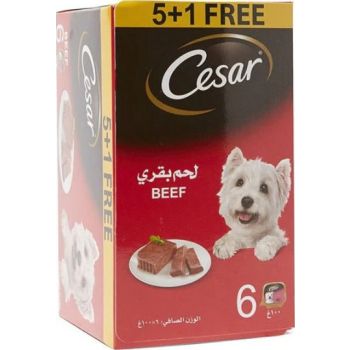 Cesar Beef 5+1 FREE Promo Pack Wet Dog Food - 6X100G  SKU SKU:101479-1 
