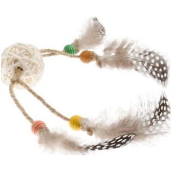  Gigwi Cat Toys Eco Line Catch Scratch with Rattle Wood / Feather / Rattans 