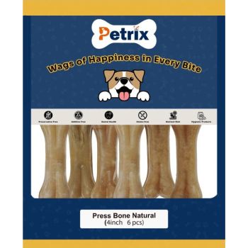  Petrix Press Bone Natural 4" - 6 Pcs 