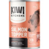 Kiwi Kitchens King Salmon Topper for Supplemental Feeding Canned Wet Dog Food 375g