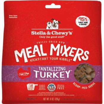 Dog Freeze Dried Tantalizing Turkey Meal Mixers – 8 Oz 