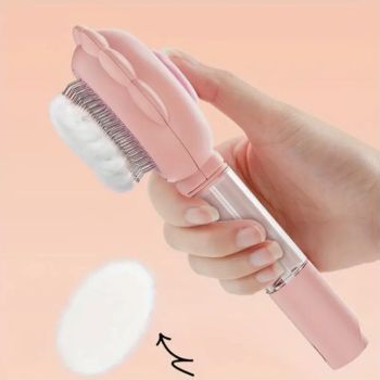  Rabbit Shapped Pet Steam Brush Pink 