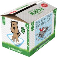 Nutrapet Poo N Pee Pads Original 60 Cms X 60 Cms 5 X Absorption With Floor Mat Stickers - 50 Count