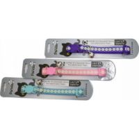 GOLDEN PANDA CAT COLLAR GLOW AT NIGHT 10mm x 30cm(161134-02) PINK & LIGHT BLUE COLOR ONLY