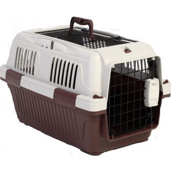  Nutra Pet Dog & Cat Carrier Open Grill Top Dark Red Box L57CmsX W37Cms X H35 Cms 
