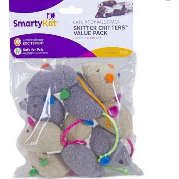  SmartyKat® Skitter Critters™ Value Pack 10 Count Catnip Cat Toys 