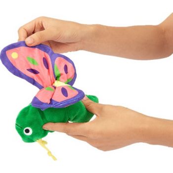  FOFOS Butterfly Reversible Crinkle Dog Toys 