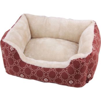  Pawise Square Dog Bed, Wine Red - 19" 