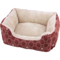 Pawise Square Dog Bed, Wine Red - 19"