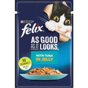  Purina Felix As Good As It Looks With Tuna In Jelly  Cat Wet Food 85g 