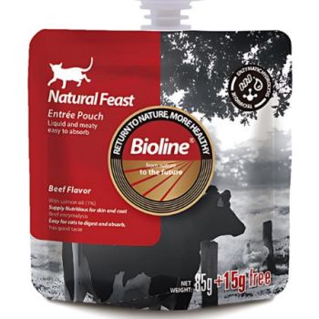  Bioline Natural Feast Entree Pouch Beef Flavor 85g+15g 