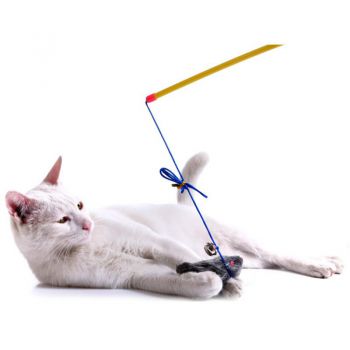  CAT PLAYING ROD MOUSE 84535 