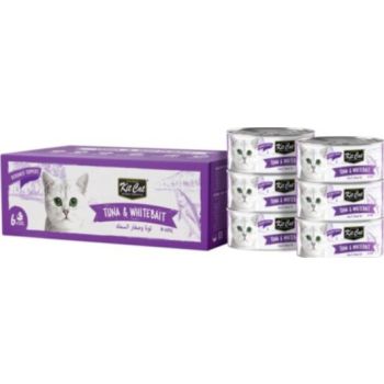  Kit Cat Deboned Tuna & Whitebait Toppers 6x50g 