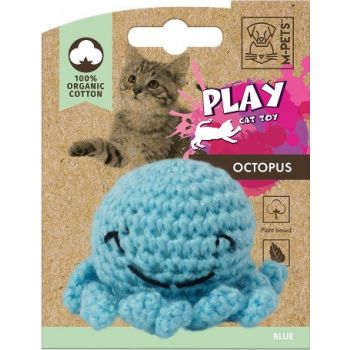  M-PETS Octopus Organic Cotton Cat Toys Blue 