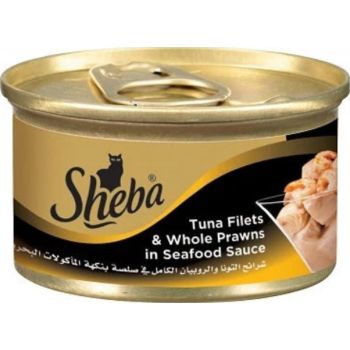  Sheba Tuna & Prawn in Sea Food Wet Cat Food - 85G 