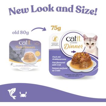 Catit Cat Wet Food Fish Dinner Crab Flavour & Pumpkin 75G